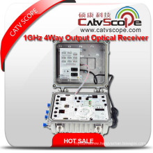 Professional Supplier High Performance CATV Hfc Network 1GHz 4way Output Optical Receiver